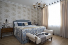 Фото интерьера спальни таунхауса в стиле кантри