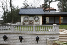 Фото беседки дома в стиле классика