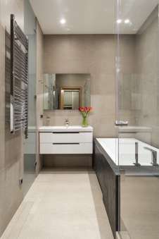 Фото интерьера санузла квартиры в стиле минимализм