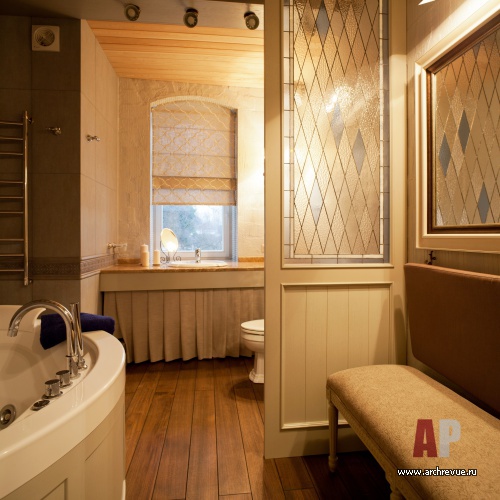 Фото интерьера ванной дома в стиле прованс
