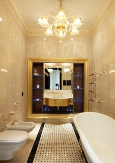 Фото интерьера ванной квартиры в стиле ар-деко