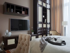 Фото интерьера спальни квартиры в американском стиле