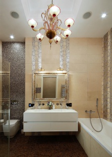 Фото интерьера санузла квартиры в американском стиле