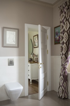 Фото интерьера санузла дома в стиле фьюжн