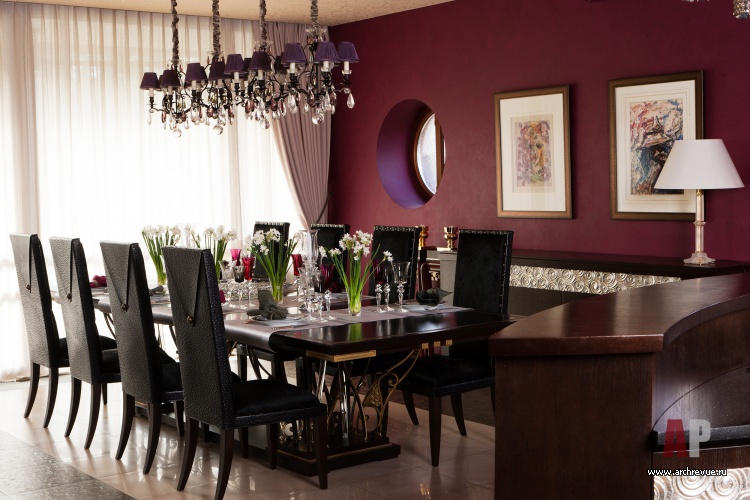 Фото интерьера столовой дома в стиле ар-деко