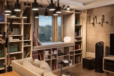 Фото интерьера зоны отдыха небольшой квартиры в современном стиле