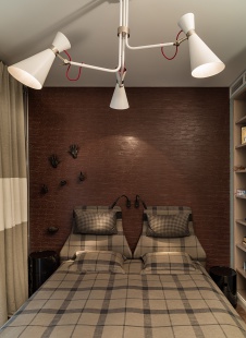 Фото интерьера спальни небольшой квартиры в современном стиле