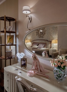 Фото интерьера спальни пентхауса в стиле ар-деко