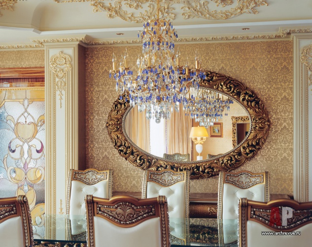 Фото интерьера гостиной квартиры в стиле дворцовой классики