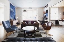 Фото интерьера гостиной небольшой квартиры в современном стиле