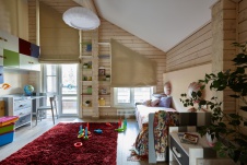 Фото интерьера детской небольшого дома в эко стиле
