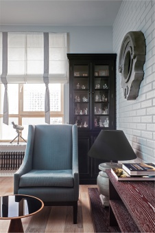 Фото интерьера гостиной квартиры в стиле фьюжн