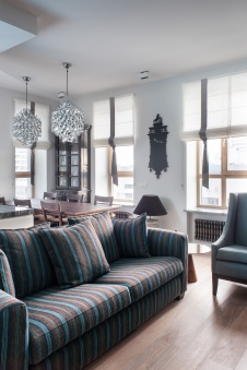 Фото интерьера столовой квартиры в стиле фьюжн