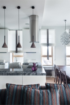 Фото интерьера кухни квартиры в стиле фьюжн