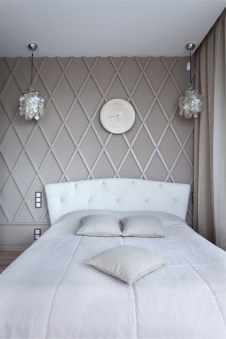 Фото интерьера спальни квартиры в стиле фьюжн