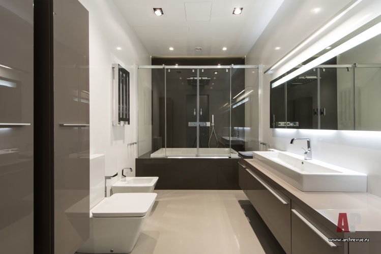 Фото интерьера санузла квартиры в стиле минимализм Фото интерьера ванной квартиры в стиле минимализм