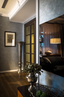 Фото интерьера гостиной квартиры в стиле неоклассика