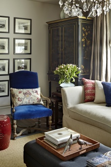 Фото интерьера гостиной таунхауса в американском стиле