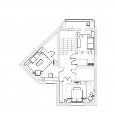 Планировка 2 этажа 2-х этажного таунхауса 220 кв. м.