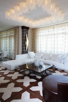 Фото интерьера гостиной квартиры в стиле ар-деко