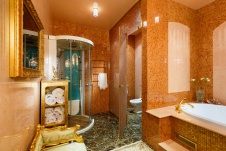 Фото интерьера ванной квартиры в стиле модерн