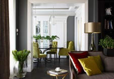 Фото интерьера столовой квартиры в стиле фьюжн