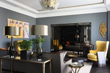 Фото интерьера гостиной квартиры в стиле фьюжн