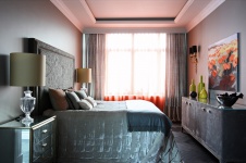 Фото интерьера спальни квартиры в стиле фьюжн