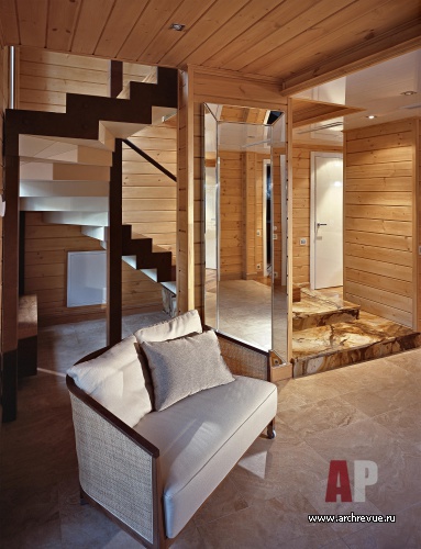 Фото интерьера входной зоны дома в современном стиле Фото интерьера лестницы дома в современном стиле
