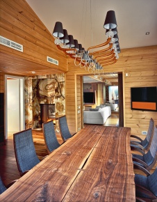 Фото интерьера столовой дома в современном стиле