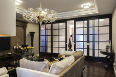 Фото интерьера зоны отдыха квартиры в американском стиле