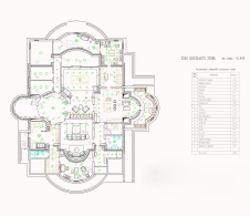Планировка эксплуатируемого цоколя парадной семейной резиденции.