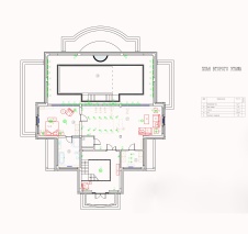 Планировка 2 этажа СПА-комплекса с бассейном.