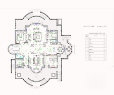 Планировка 1 этажа парадной семейной резиденции.
