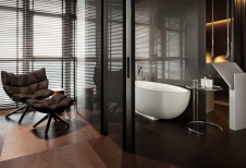 Фото интерьера ванной квартиры в стиле минимализм