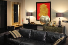 Фото интерьера гостиной квартиры в стиле лофт