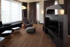 Фото интерьера домашнего кинотеатра квартиры в стиле минимализм