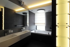 Фото интерьера ванной квартиры в стиле минимализм