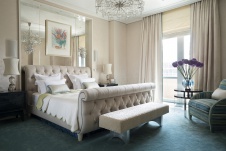 Фото интерьера спальни квартиры в стиле фьюжн