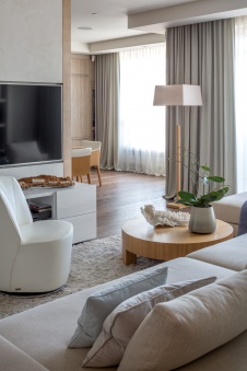 Фото интерьера гостиной квартиры в современном стиле