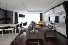 Фото интерьера гостиной квартиры в стиле минимализм