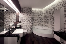 Фото интерьера ванной квартиры в стиле минимализм