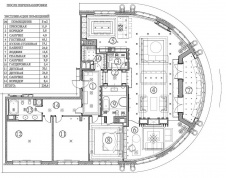 Планировка квартиры 220 кв. м. в стиле современное ар-деко после реконструкции.