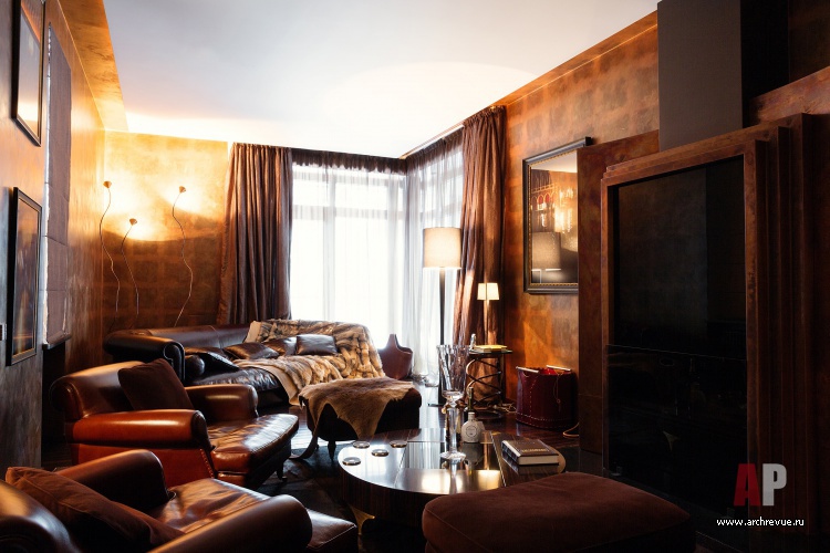 Фото интерьера сигарной дома в современном стиле