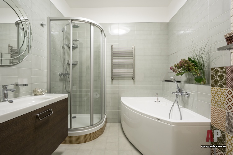 Фото интерьера ванной квартиры в стиле лофт