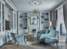 Фото интерьера гостиной квартиры в стиле фьюжн