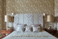 Фото интерьера спальни квартиры в стиле фьюжн