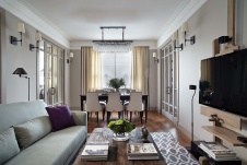 Фото интерьера гостиной квартиры в американском стиле