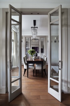 Фото интерьера столовой квартиры в американском стиле