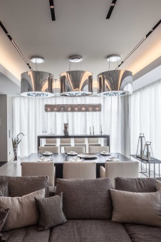 Фото интерьера столовой квартиры в стиле минимализм